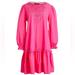 J. Crew Dresses | Host Picknwot J. Crew V-Neck Mini Dress With Eyelet Trim Size Large | Color: Pink | Size: L