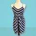 American Eagle Outfitters Dresses | American Eagle Chevron Button Detail Sleeveless Dress Size Small | Color: Blue/White | Size: S