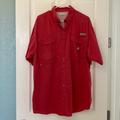 Columbia Shirts | Columbia Pfg Bonehead Men’s Shirt Size L | Color: Red | Size: L