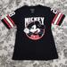 Disney Tops | Disney Mickey Mouse Jersey Tee | Color: Black/Red | Size: Xlj