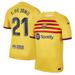 Men's Nike Frenkie de Jong Yellow Barcelona 2022/23 Fourth Breathe Stadium Replica Player Jersey