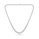 MDFUN Tennis Necklace 18K White Gold Plated | Graduated 3.0-6.0mm Round Cut Cubic Zirconia Faux Diamond Tenni Necklace for Women and Men 16-24 inches, Gold Plated, Cubic Zirconia