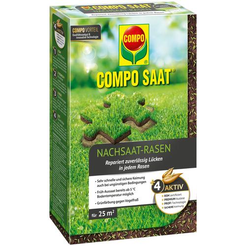 "Rasensamen COMPO ""COMPO SAAT"" Sämereien grün Rasensaat Nachsaat-Rasen, 500 g, für 25 m²"