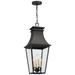 The Great Outdoors Gloucester 4-Light Sand Coal Outdoor Chain Hung