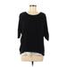 Simply Vera Vera Wang Pullover Sweater: Black Tops - Women's Size Medium