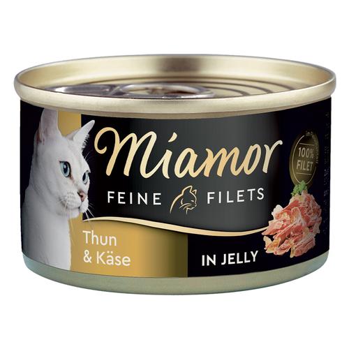 24x100g Thunfisch & Käse in Jelly Miamor Katzenfutter nass