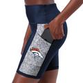 Women's Certo Navy Denver Broncos High Waist Logo Two-Pocket Biker Shorts