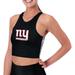 Women's Certo Black New York Giants Logo High Neck Midi Bra