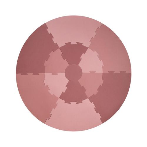 Spielmatte Round Puzzle (122X122) 13-Teilig In Blossom Pink