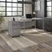 Bush Business Furniture Hybrid Desk & 3 Drawer Mobile Pedestal Wood/Metal in Gray | 29.91 H x 72 W x 30 D in | Wayfair HYB031PGSU