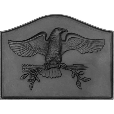 Minuteman International American Eagle Decorative and Protective Fireback, 24 Inch Long, Black