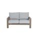 Aruba Aluminum Frame Love Seat with Cushion in Handpainted Taupe