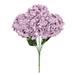 Set of 2 Deluxe Dusty Purple Artificial Hydrangea Flower Stem Bush Bouquet 19in - 19" L x 11" W x 11" DP