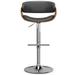 George Oliver Vandewa Swivel Adjustable Height Bar Stool Leather in Gray | Wayfair E24C0BC3D22F43B8A6C89E74BD530578