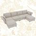 Brown Sectional - Latitude Run® Darisley 110.24" Modular Sectional & Chaise, U Shape, Ottoman, Seat Storage, Adjustable Arm & Back | Wayfair