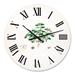 DESIGN ART Designart Vintage Plant Life XIII Farmhouse wall clock 16 In. Wide x 16 In. High