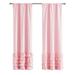Your Zone Pink Ruffle Reversible Rod Pocket Blackout Curtain Panel 37 x 95