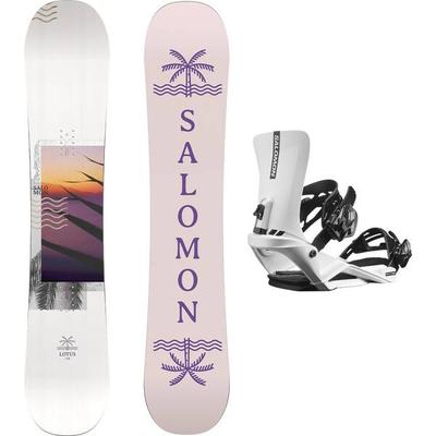 SALOMON Snowboard BOARD SET LOTUS+RHYTHM WHITE, Größe 138 in Grau