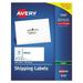 Avery Avery Copier Mailing Labels Copiers 2 X 4.25 White 10-Sheet 100 Sheets-Box