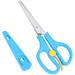 Food Shears Stainless Steel Baby Scissors Food Scissor with Plastic Cover for Toddlers Preschool Training Kids Scissors(Blue)