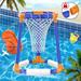 Pool Toys Pool Basketball Hoop Set for Kids Floating Water Basketball Game for Swimming Pool Inflatable Basketball Pool Game for Kids Adults 2 Balls with a Net and Pump Included