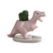 BESTONZON 1PC Dinosaur Succulent Flower Pot Animal Shaped Flowerpot Decor Cartoon Tyrannosaurus Succulent Flowerpot Crafts Ceramic Succulent Plant Potted Flowerpot with Tray