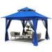 ABCCANOPY 13ft x 13ft Pop Up Gazebo Canopy with Mosquito Netting Blue