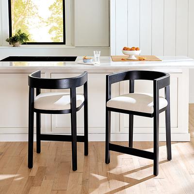 Hugo Counter Stool with Sandberg Parchment Seat - Ballard Designs