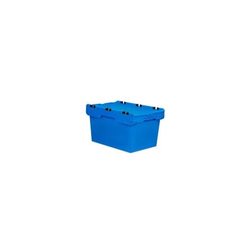 PROREGAL Conical Mehrweg-Stapelbehälter mit Krokodildeckel Blau |HxBxT 34,9x41x61cm |58 Liter |Lagerbox Eurobox Transportbox Transportbehälter