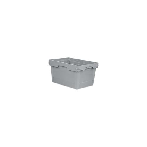 PROREGAL Conical Mehrweg-Stapelbehälter Grau |HxBxT 32,3x40x60cm |58 Liter |Lagerbox Eurobox Transportbox Transportbehälter Stapelbehälter