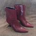 Nine West Shoes | Dark Red Nine West Bootie Size 7.5 | Color: Red | Size: 7.5