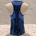 Lululemon Athletica Tops | Lululemon Ace Tank Ziggy Snake Print Bright Blue Racerback Mesh Tank Top Size 6 | Color: Black/Blue | Size: 6