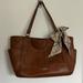 Coach Bags | Camel Leather Coach Park Leather Carrie Tote With Bow Scarf | Color: Brown/Tan | Size: Os