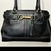 Coach Bags | Coach Black Pebbled Leather Hampton Bag Gold Hard Ware Charms Included Dust Bag | Color: Black/Gold | Size: Large