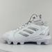 Adidas Shoes | Adidas Youth Purehustle 2 Softball Cleats White Silver H02348 Kids Size 11 | Color: Silver/White | Size: Unisex Size 11