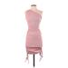 Shein Casual Dress - Bodycon: Pink Solid Dresses - Women's Size 5