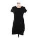 wasabi + mint Casual Dress - Bodycon Scoop Neck Short sleeves: Black Print Dresses - Women's Size Medium