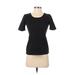 Ann Taylor LOFT Outlet Short Sleeve T-Shirt: Black Tops - Women's Size 2X-Small Petite