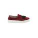 Sneakers: Burgundy Color Block Shoes - Women's Size 5 - Almond Toe