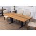 The Table Company Dining Table Wood/Metal in Black/Brown/Gray | 30 H x 72 W x 38 D in | Wayfair BA-60-38-2-TK-NT-PL-DR-SD-LE-RT-ML18G