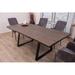 The Table Company Dining Table Wood/Metal in Black/Brown/Gray | 30 H x 60 W x 38 D in | Wayfair BA-84-40-2-TK-CO-PL-DR-SD-LE-RT-ML2B