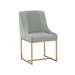 Inspire Me! Home Décor Lisa Pleated Velvet Dining Chair Wood/Upholstered/Velvet in Gray | 34.5 H x 20.5 W x 24.5 D in | Wayfair TOV-IHD68647