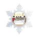 The Holiday Aisle® Personalized NTT Cartoon Snowflake Family Dinner 1 Boy Christmas Holiday Shaped Ornament Plastic | Wayfair
