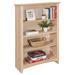 Red Barrel Studio® Blasa Solid Alder Bookcase Wood in Brown/White | 48 H x 31.75 W x 12.88 D in | Wayfair FB92C10B47034348AD082BA79156C965