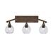 Longshore Tides Arionah 3 - Light Dimmable Vanity Light, Glass in Brown | 11.5 H x 27.5 W x 8.75 D in | Wayfair A41FE853AD0A49E68F40D8AEC44DACDD