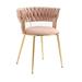 Everly Quinn Maylynn Velvet Wing Back Side Chair Wood/Upholstered/Velvet in Pink | 27.56 H x 22.44 W x 21.65 D in | Wayfair