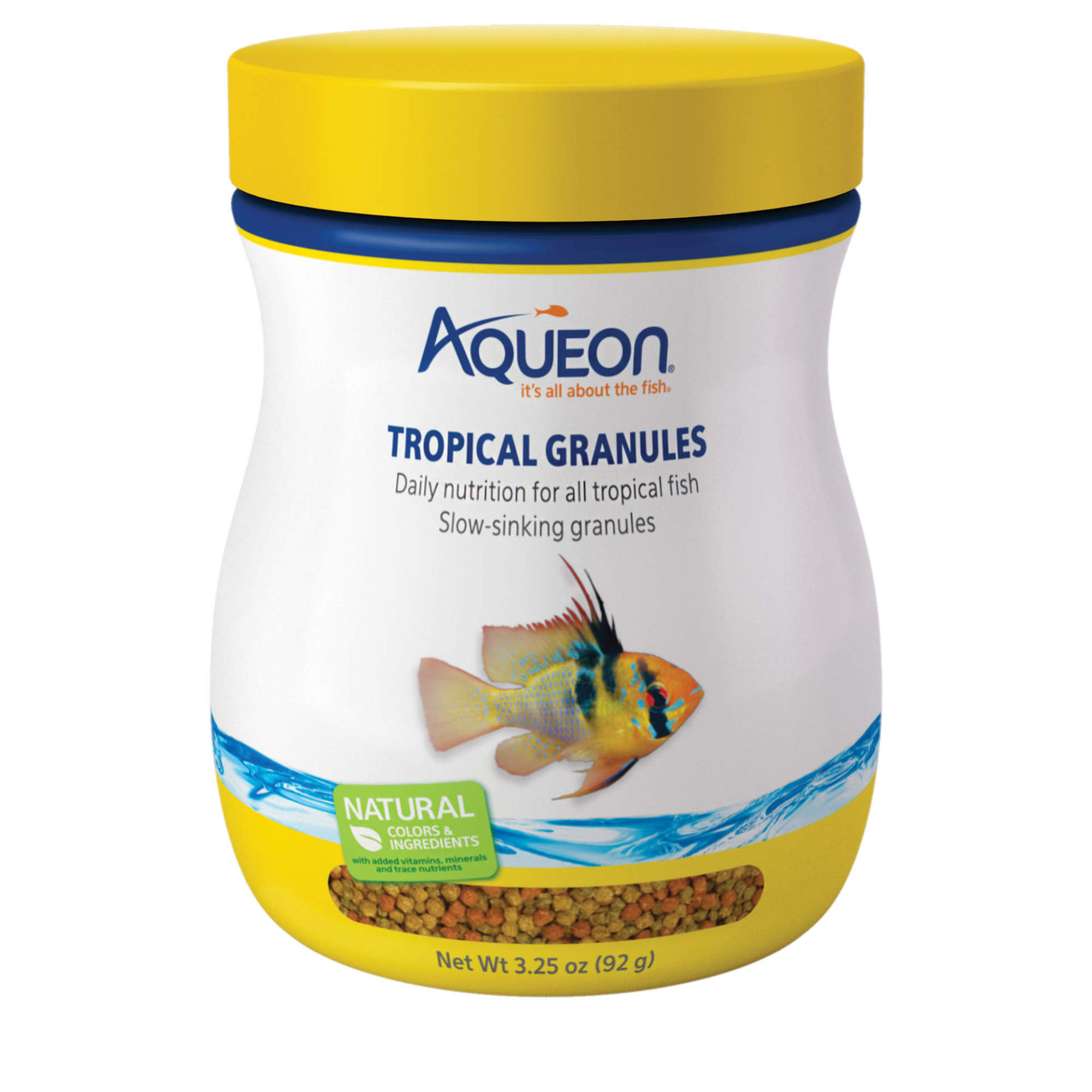 Aqueon Tropical Granules Tropical Fish Food, 3.25 oz.