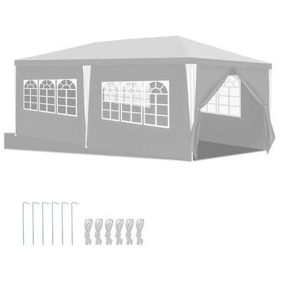 Vingo Pavillon Festzelt Stahlkonstruktion Korrosionsbeständiger Partyzelt 3x6m Weiß Image