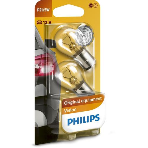 PHILIPS Glühlampe P21/5W [12V] (2 Stk.) 12V