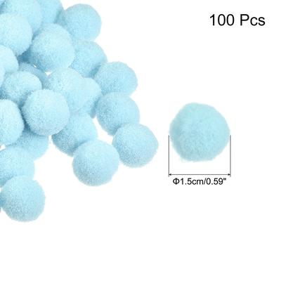 Pom Felt Balls Fabric 1.5cm 15mm for Crafts Project DIY, 100 Pcs